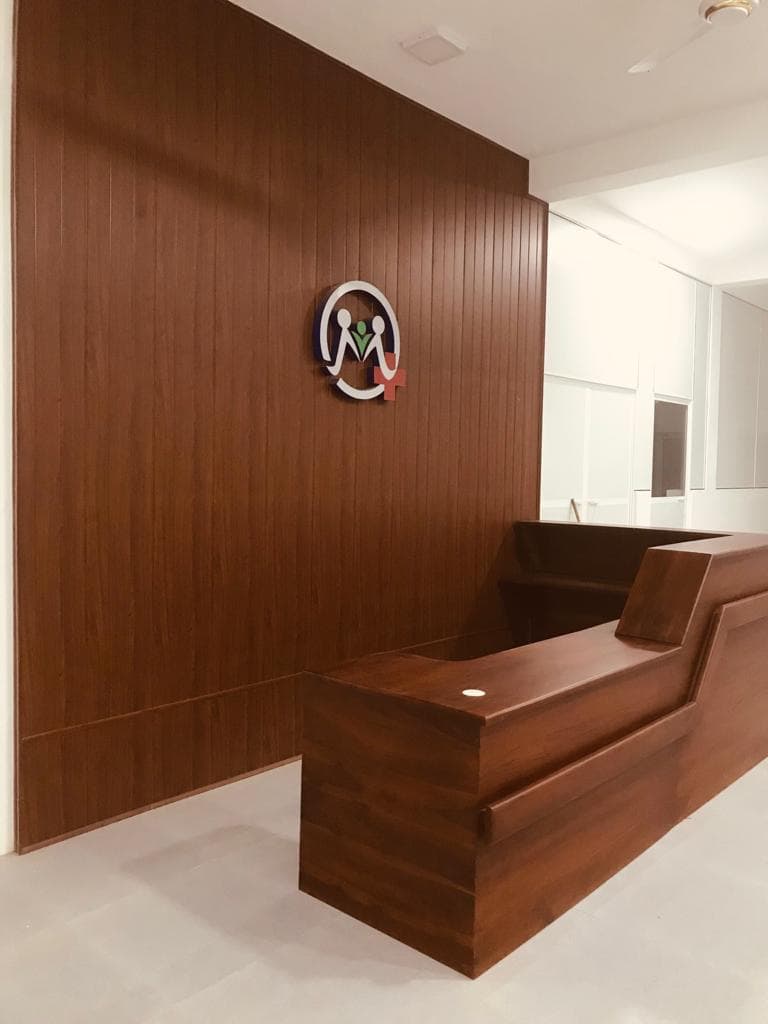 Commercial reception desk and interior joinery suitable for institutional projects